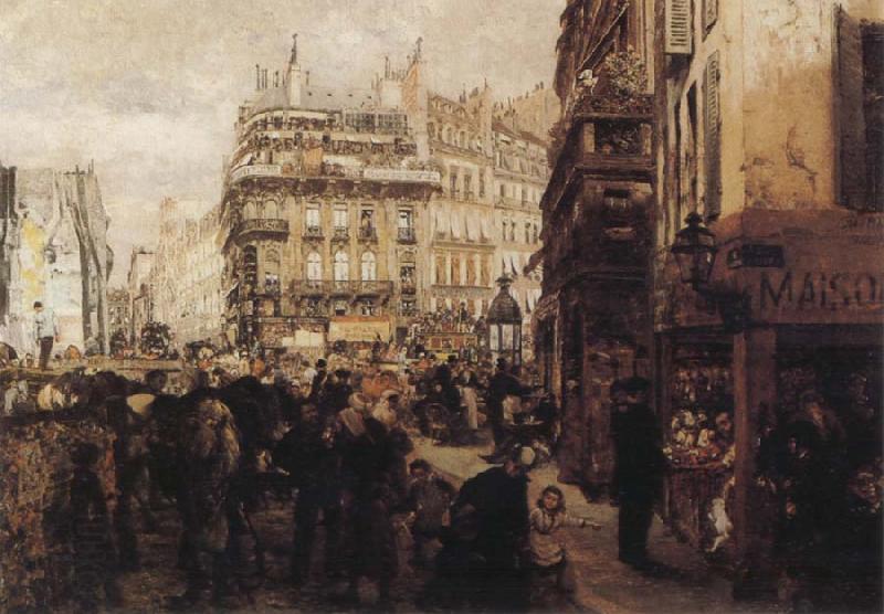 Adolph von Menzel A Paris Day China oil painting art